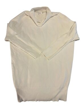 Bluivy Cream Ribbed Turtleneck Sweater